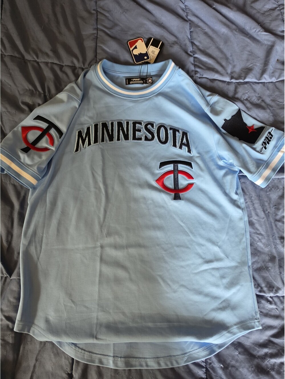 Pro Standard Minnesota Twins T-shirt Baby Blue Mens Size Large NWT
